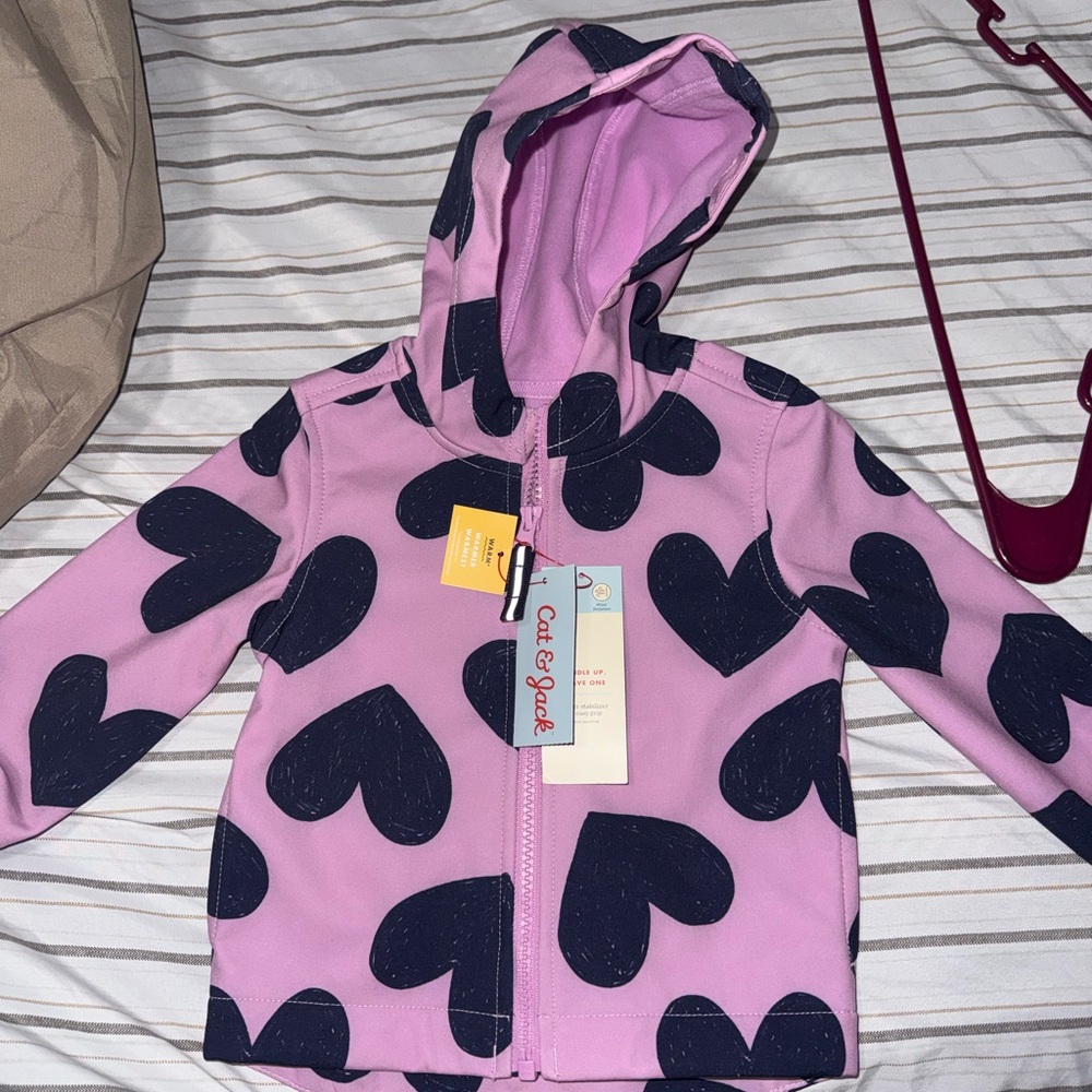 Baby Girls' Heart Printed Softshell Jacket - Cat & Jack™ Lavender